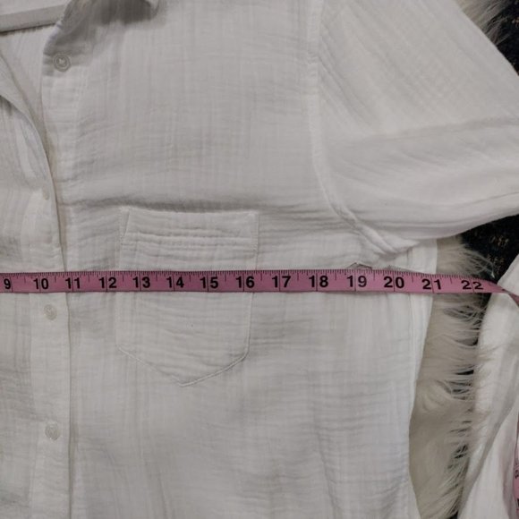J.Crew Collared Long Sleeve Classic Chest Pocket Button Down Shirt White Size 10 - Picture 8 of 9